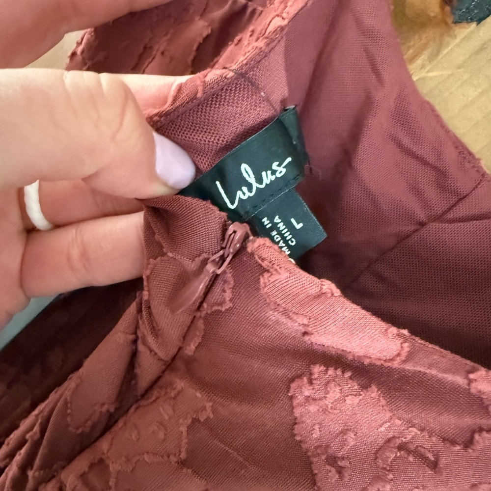 Lulu's Burgundy Floral Maxi Dress - Picture 5 of 5